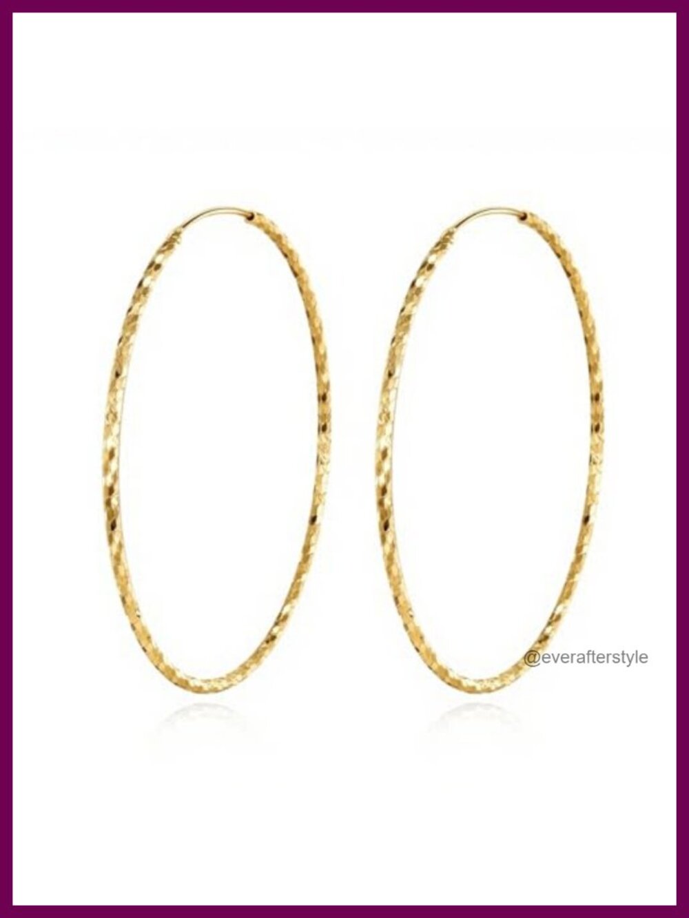 925 Sterling Silver Large Hoop Earrings for Women - 40MM 50MM 60MM